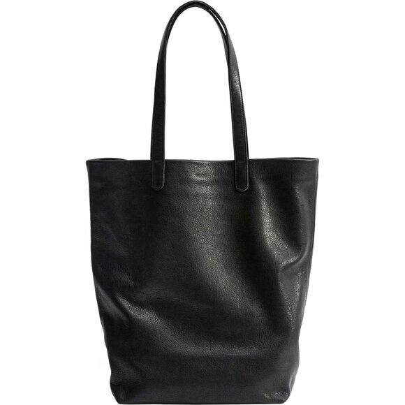 BAGGU black natural milled leather tote bag - Picture 5 of 5